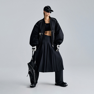 D.MARTINA 拼接宽松街头派克服女2026 QUEEN奥感N系列小众设计师款