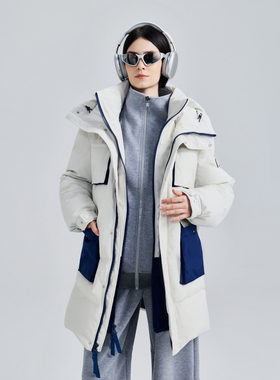 D.MARTINA QUEEN奥感N系列石墨烯自发热长款鹅绒服2025新款保暖