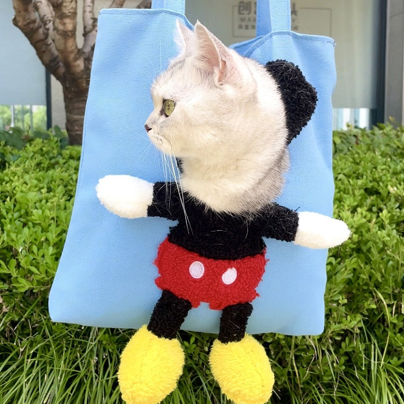 猫包外出便携猫背包露头猫袋猫咪帆布包宠物遛猫袋背狗狗猫袋子