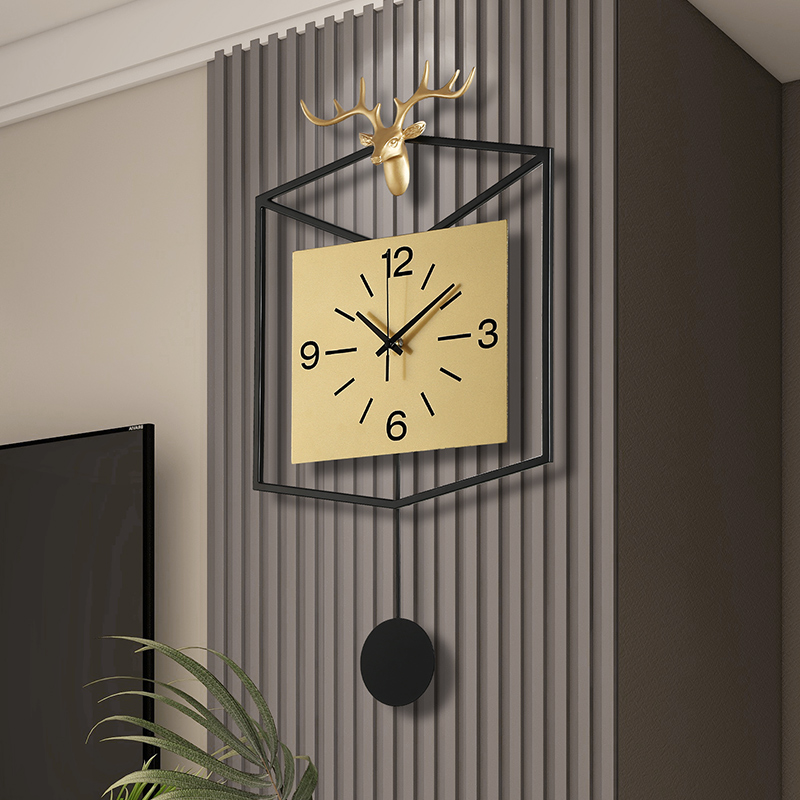 龙笛北欧风时尚创意家用静音挂钟