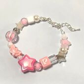 多巴胺彩色星星蝴蝶手链串珠可爱配饰夏季 新亚克力串珠手链女学生