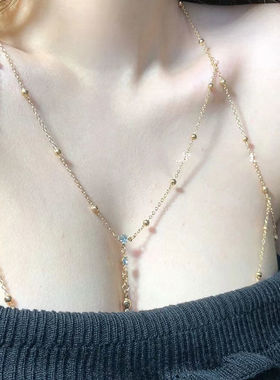 胸链身体链欧美时尚闪钻性感比基尼bikini立体后背链露背装配饰女