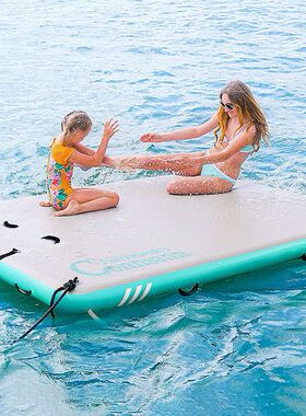 水上充气浮板夏季家庭休闲娱乐海上浮床浮毯可折叠躺椅浮排瑜伽