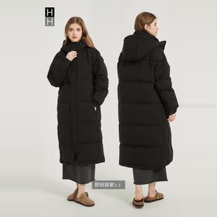 2024明星同款中戏羽绒服男女冬季新款中戏长款过膝加厚保暖外套