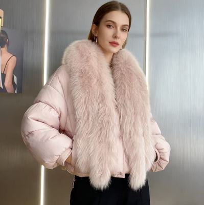HH新款狐狸毛皮草羽绒服