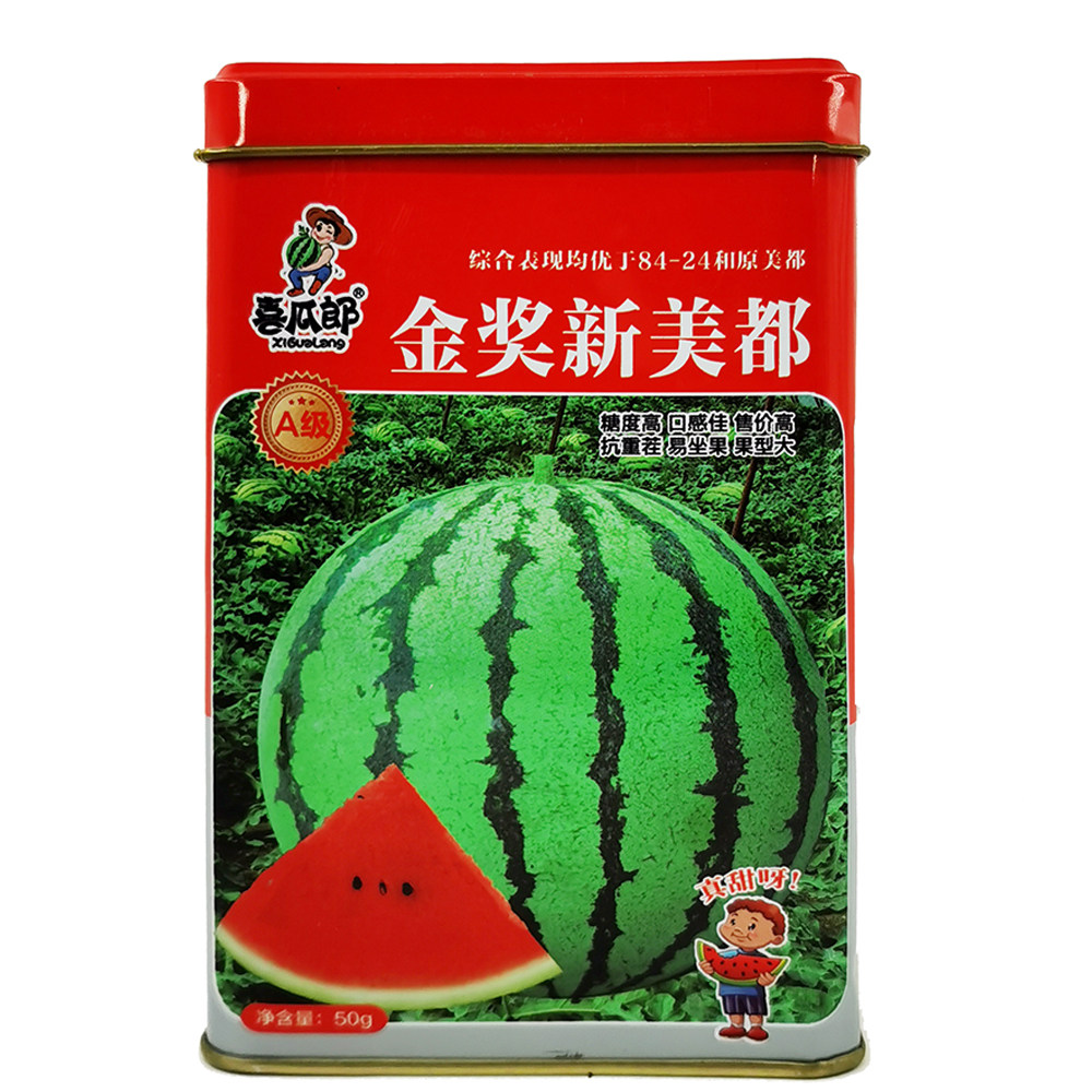 金奖新美都中早熟西瓜品种糖度高耐贮存大田用种子