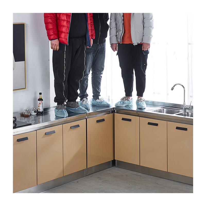 农村一体式厨灶台不锈钢厨房橱柜组合柜整体全钢厨柜一体柜农村出