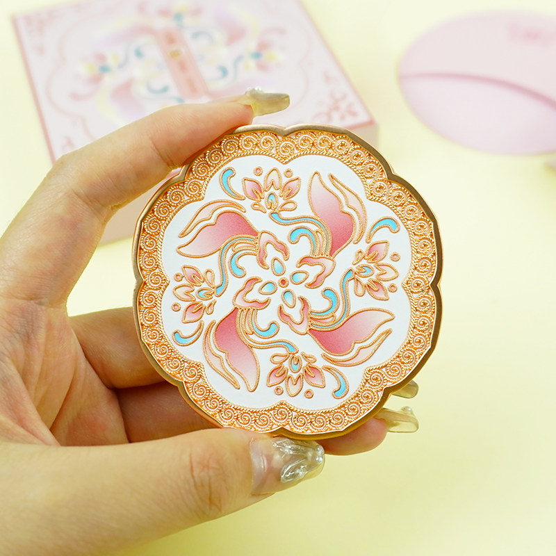 和颜文化创意随身镜便携古风中式手持化妆镜子收藏品送闺蜜礼物