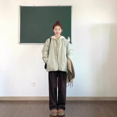 2025新款日系复古羽绒棉服女冬季小个子棒球夹棉棉衣棉袄韩系外套