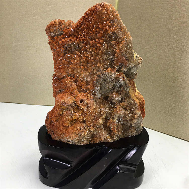 天然白水晶簇霰石簇原矿家居摆件