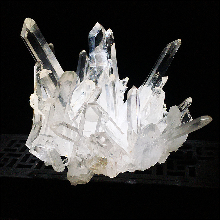 天然白水晶簇原石标本摆件