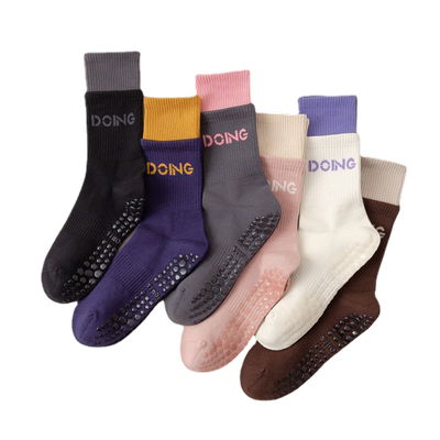 Ackdcs防滑瑜伽袜子女中筒袜秋冬