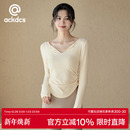 Ackdcs瑜伽服长袖 女收腰显瘦运动上衣专业跑步健身衣2025秋冬新款