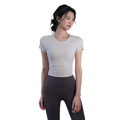 Ackdcs修身瑜伽服短袖女夏季新款
