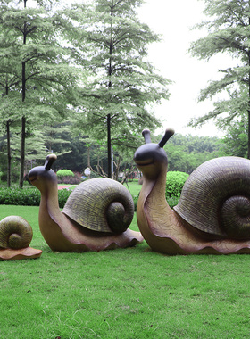 户外仿真蜗牛雕塑花园幼儿园景观草坪装饰售楼部卡通动物绿植摆件