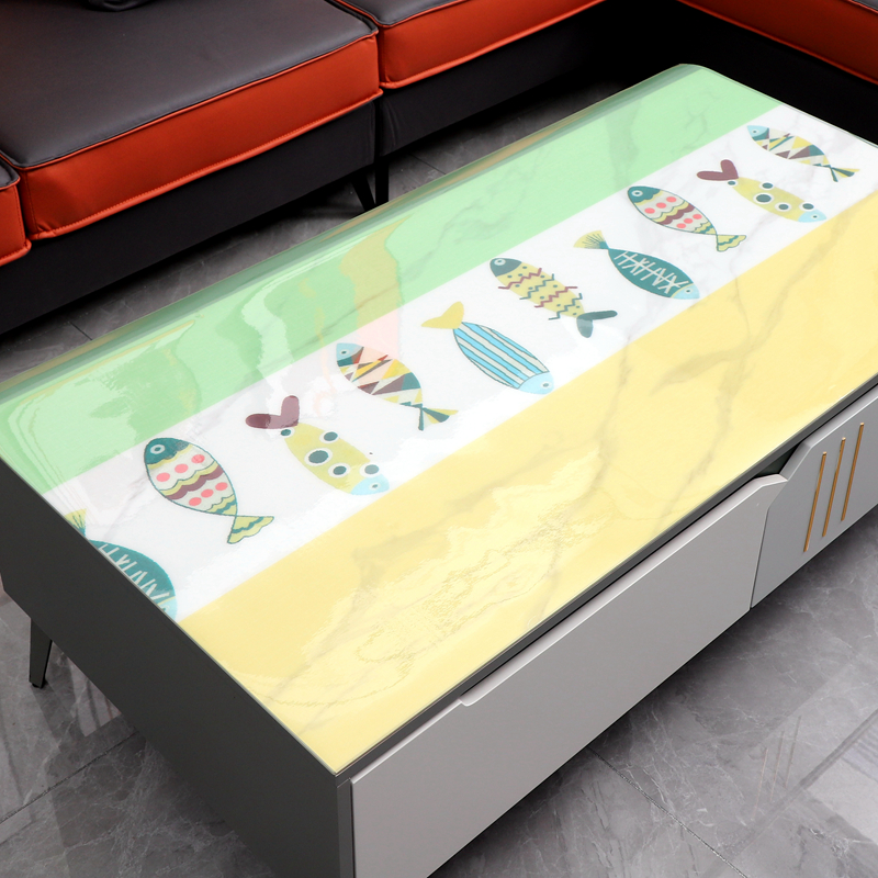 软玻璃桌布防水防烫防油免洗塑料长方形正方形水晶板电视柜茶几垫