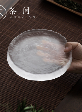 茶间｜日式琉璃壶承高端禅意干泡台养壶茶盘壶承盘壶托养壶茶承