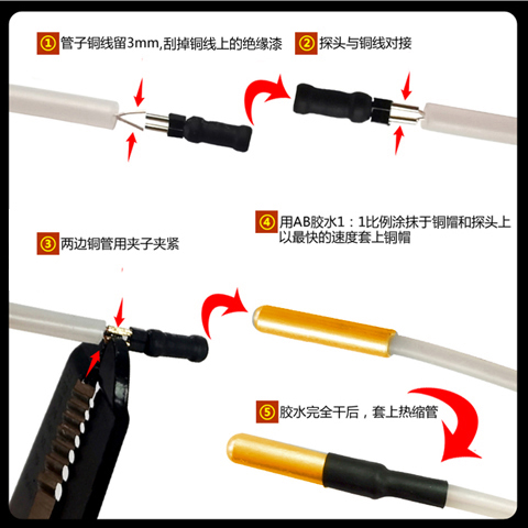 测堵器探头测堵仪通用探头电工测堵器排堵仪管道测堵器探测头排堵