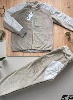 正品轻质土黄色19巡逻绒衣绒裤套装珊瑚绒抓绒衣保暖加厚内衣套装