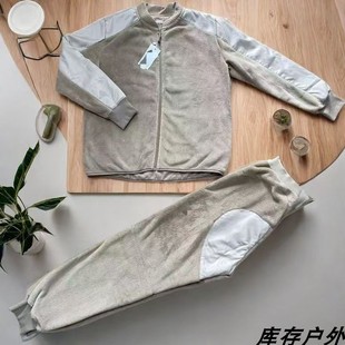 正品轻质土黄色19巡逻绒衣绒裤套装珊瑚绒抓绒衣保暖加厚内衣套装