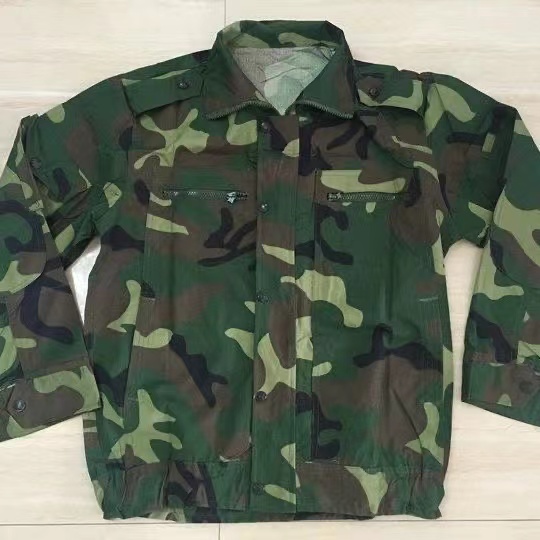 97式老款夏季外套大花米彩服铜扣单上衣纯棉耐磨单裤子套装男女正