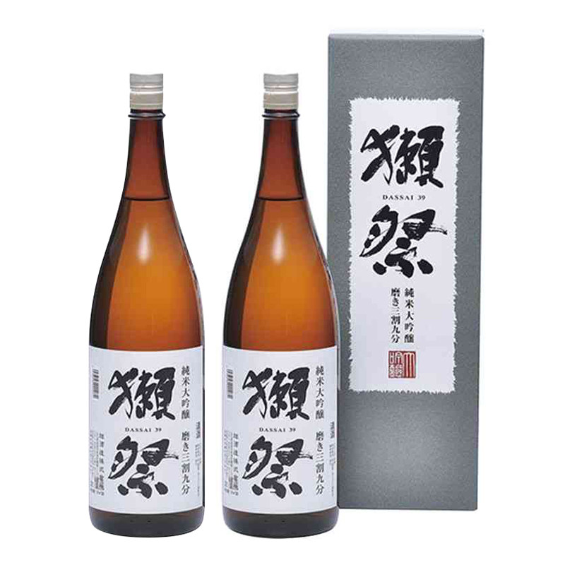 日期新26年獭祭39的1800ml纯米大吟酿2瓶组合礼盒日本原装发酵酒图片