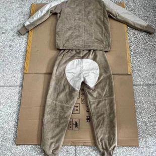 边防巡逻绒衣裤防寒保暖加厚土黄色运动套装冬季毛内衣裤轻质作训