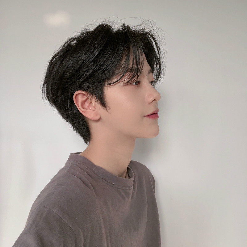 男士假发短直发韩版中分倒毛短发男蓬松化纤头套厂家批发中分刘海