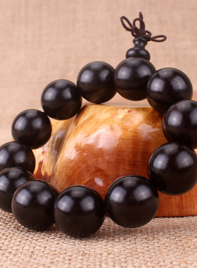 紫光檀手链黑檀木佛珠手串原色同料小孔4-30mm民族风饰品手工