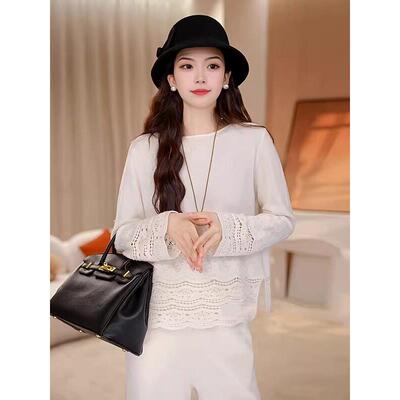 大码女装镂空重工蕾丝刺