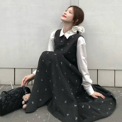 法式小个子香风灰色套装