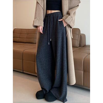 大码胖mm糯米阔腿裤女秋