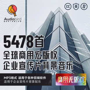 无版权可商用企业公司产品活动介绍宣传片pr剪辑视频背景音乐配乐