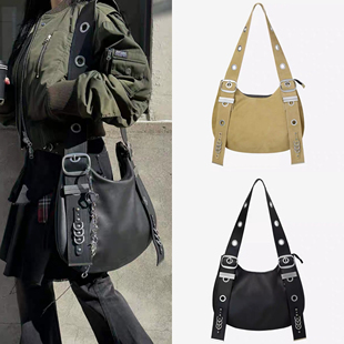 韩国折扣代购 vacant archive 单肩包大容量朋克机车包斜跨托特包