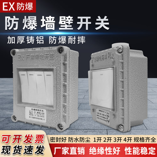 铸铝照明墙壁开关面板工业单双控