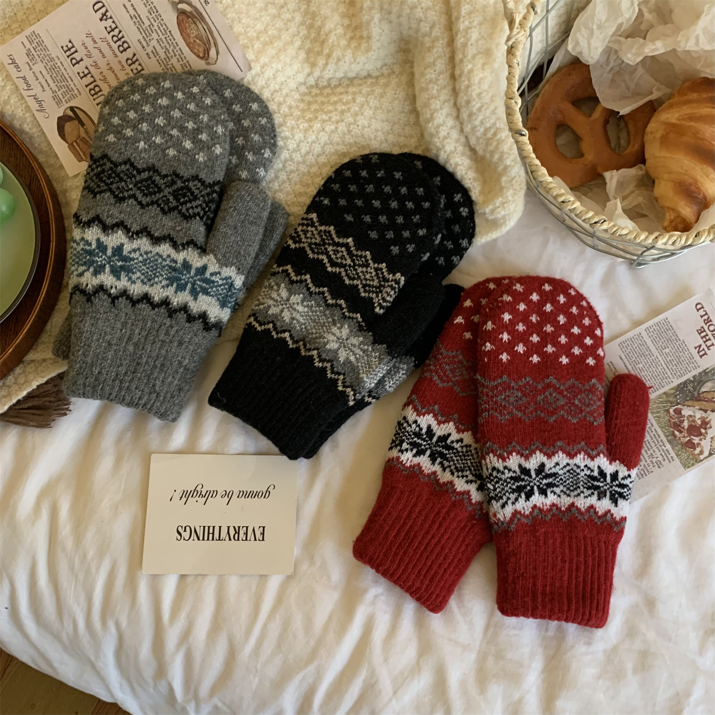 抗冻装备～连指手套双层加厚加绒中性配色情侣秋冬保暖护手男女,服饰配件/皮带/帽子/围巾,手套,淘宝优惠券,粉丝福利购,淘宝优惠卷