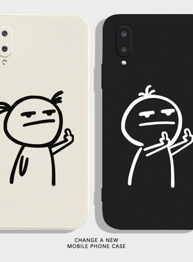 搞怪火柴人趣味适用GalaxyA02手机壳三星A50/A30/A20/A70硅胶保护套A22/A22S/A32/A52/A72A11/A12/M31时尚A10