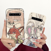 适用三星S10 小众 可爱简约新款 5g手机壳硅胶卡通疯狂动物城油画创意男女软壳三星S10 5g保护套全包防摔个性