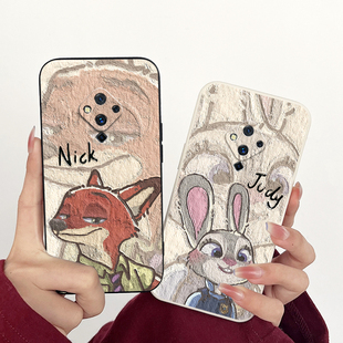 适用vivos5手机壳硅胶卡通疯狂动物城油画创意男女软壳vivos5保护套全包防摔个性可爱简约新款小众时尚