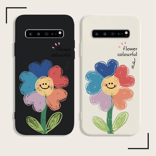 适用三星GalaxyS105G手机壳s10/s10plus/s10e保护套s9/s9+手绘太阳花s8/s8+硅胶软壳三星s20/s20+/s20ultra潮