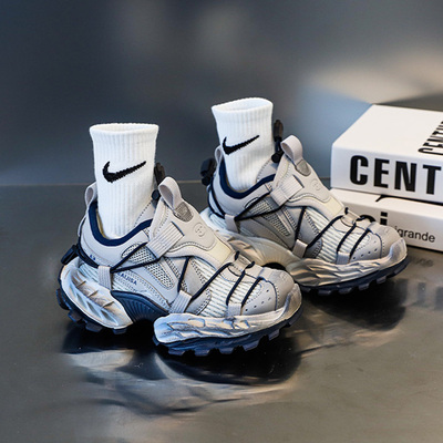 正品巴黎家儿童加绒老爹鞋运动鞋