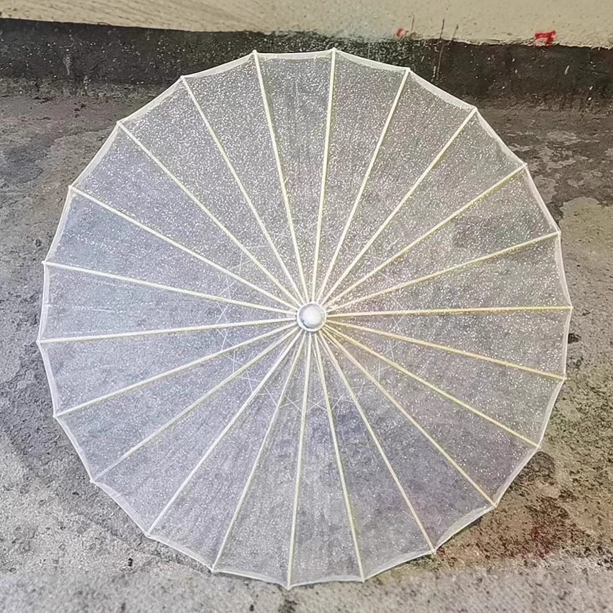 绢伞透明丝绢伞跳舞舞蹈伞工艺演出道具油纸伞装饰伞古典花