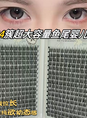 鱼尾婴儿直黑梗假睫毛