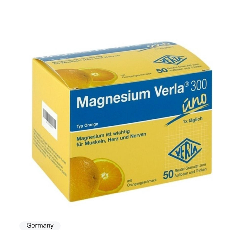 MAGNESIUM VERLA 300 补镁冲剂 橙汁口味 50包/盒【海外直邮】