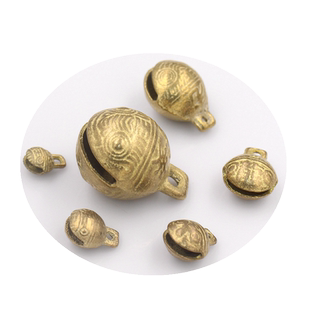 虎头响铃铛 黄铜小平安铃铛 DIY手工项链钥匙扣挂饰配件编织吊挂