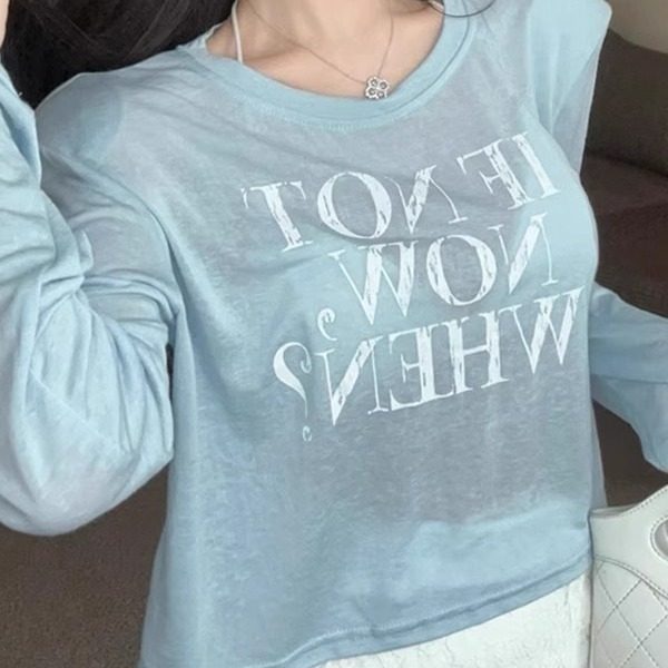 胖mm大码200斤微透薄款长袖防晒罩衫T恤女短款印花宽松慵懒上衣潮