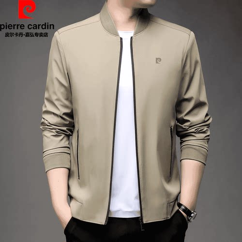 皮尔卡丹桑蚕丝外套夹克男上衣