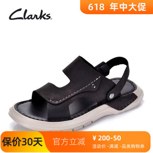 clarks其乐男鞋真皮牛皮两穿沙滩鞋防滑防水软底轻便休闲凉拖鞋