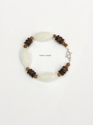 Gleam Sonnet chains - 8 老玻璃木珠S925银扣手串