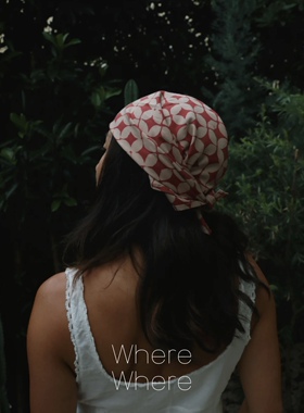 【方巾-印尼图腾Kawung】WhereWhere原创设计印尼蜡染Batik头巾